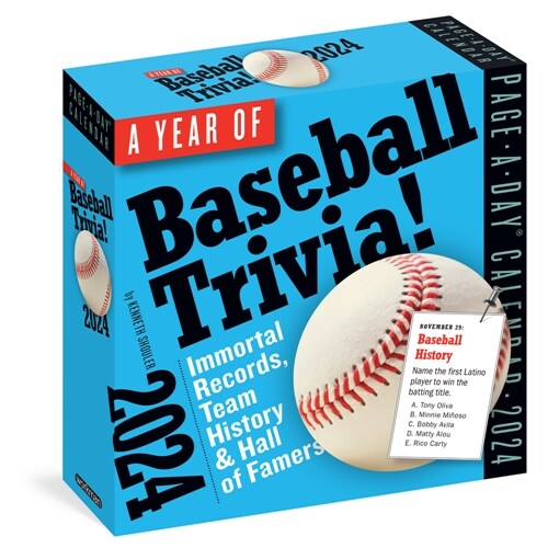 A Year of Baseball Trivia! Page-A-Day Calendar 2024: Immortal Records, Team History & Hall of Famers (Daily)