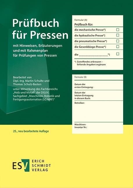 Prufbuch fur Pressen (Paperback)