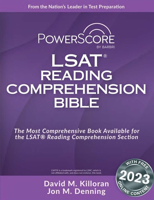 [중고] Powerscore LSAT Reading Comprehension Bible (Paperback, 2023)