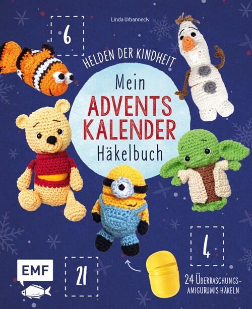 Mein Adventskalender-Hakelbuch: Helden der Kindheit (Hardcover)