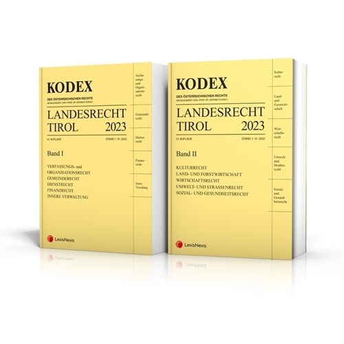 KODEX Landesrecht Tirol 2023 (Paperback)