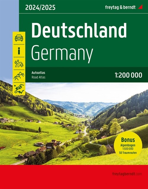 Deutschland, Autoatlas 1:200.000, 2024/2025, freytag & berndt (Paperback)