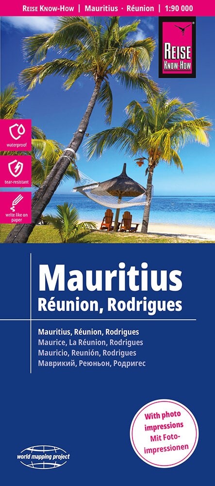 Reise Know-How Landkarte Mauritius, Reunion, Rodrigues (1:90.000) (Sheet Map)
