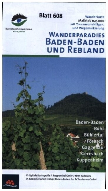 Wanderparadies Baden-Baden und Rebland (Sheet Map)