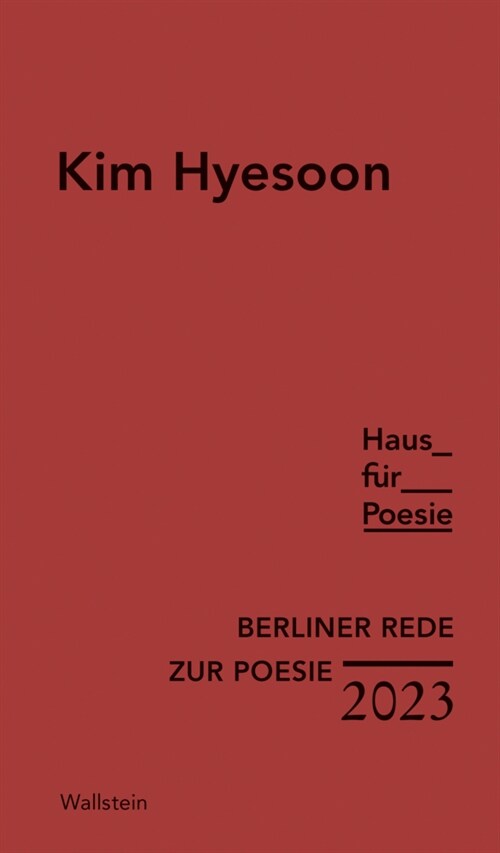 Berliner Rede zur Poesie 2023 (Hardcover)
