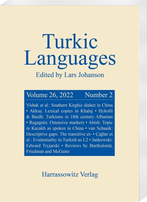 Turkic Languages 26 (2022) 2 (Paperback)