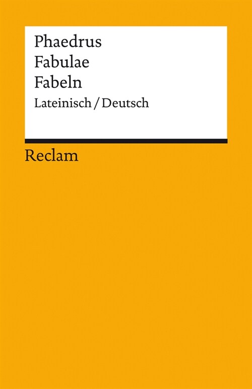 Fabulae / Fabeln (Paperback)