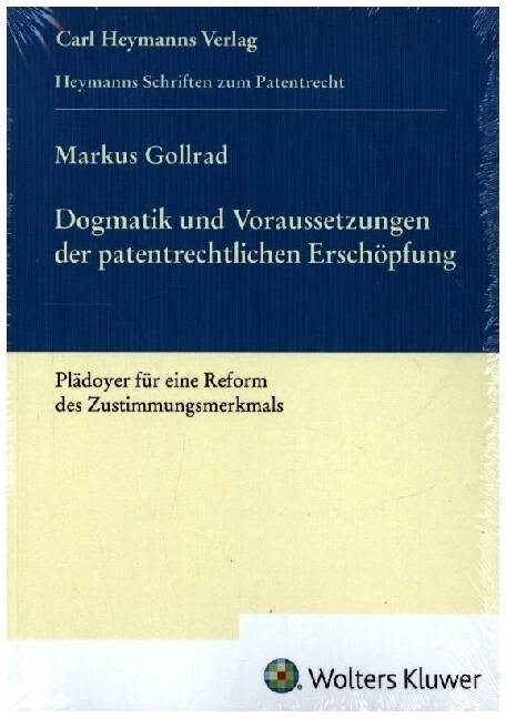 Dogm. Patentr. Erschopfung (Hardcover)