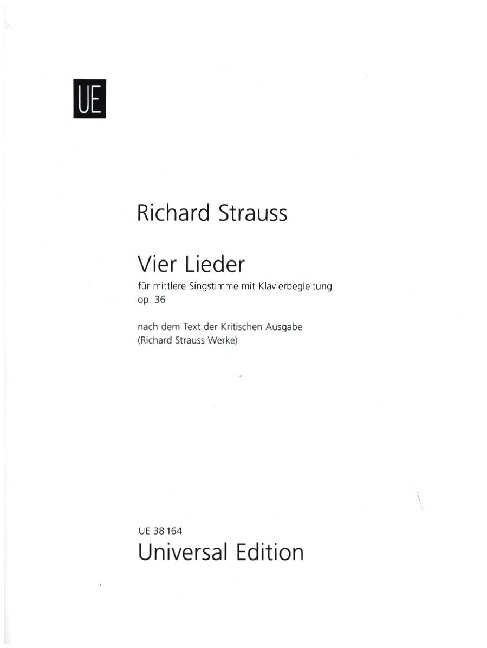 4 Lieder (Sheet Music)