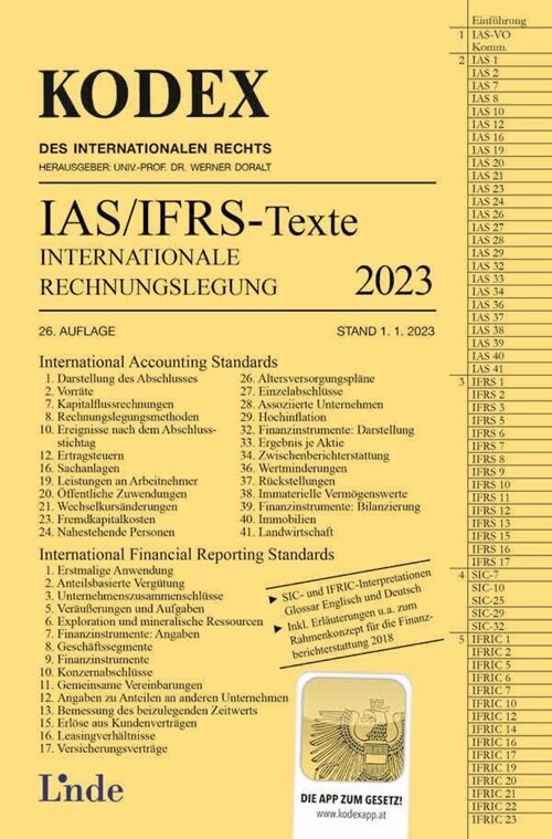 KODEX Internationale Rechnungslegung IAS/IFRS - Texte 2023 (Paperback)