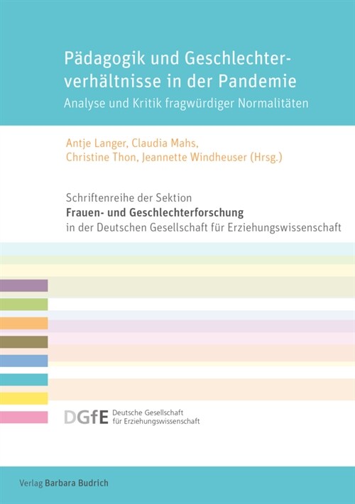 Padagogik und Geschlechterverhaltnisse in der Pandemie (Paperback)