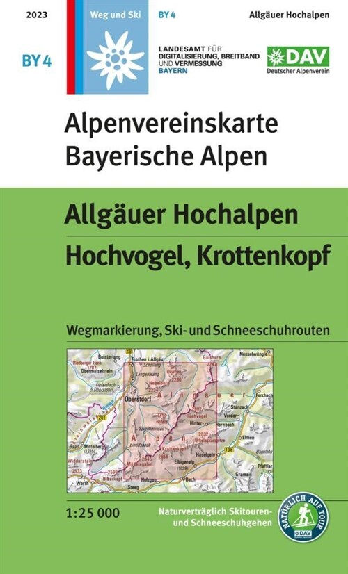 Allgauer Hochalpen, Hochvogel, Krottenkopf (Sheet Map)