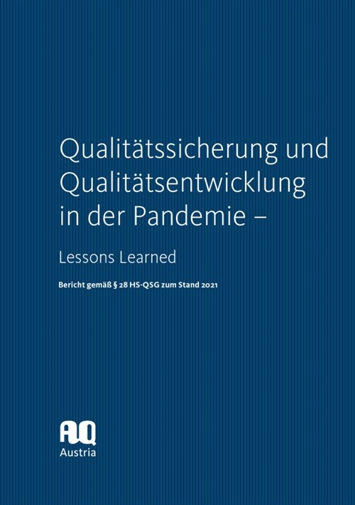 Qualitatssicherung in der Pandemie - Lessons Learned (Paperback)