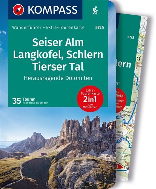 KOMPASS Wanderfuhrer Seiser Alm, Langkofel, Schlern, Tierser Tal - Herausragende Dolomiten, 35 Touren (Paperback)