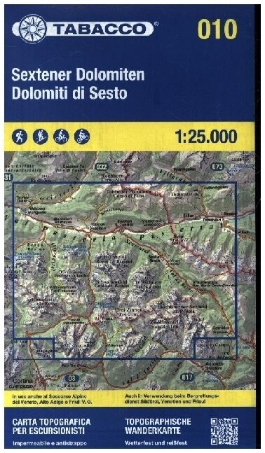 10 Dolomiti di Sesto / Sextener Dolomiten (Sheet Map)