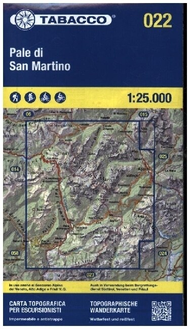 22 Pale di San Martino (Sheet Map)