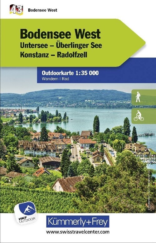 Bodensee West Nr. 43 Outdoorkarte Deutschland 1:35 000 (Sheet Map)