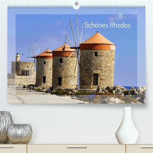 Schones Rhodos (Premium, hochwertiger DIN A2 Wandkalender 2023, Kunstdruck in Hochglanz) (Calendar)