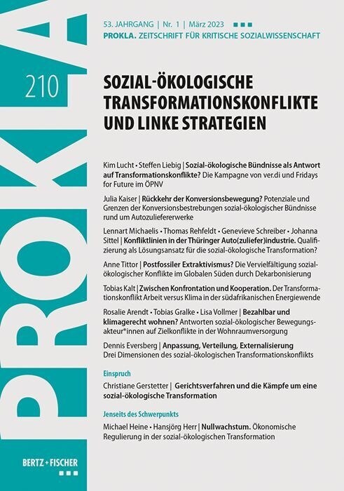 Sozial-okologische Transformationskonflikte und linke Strategien (Book)