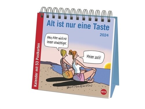 Butschkow: Alt ist nur eine Taste Premium-Postkartenkalender 2024 (Calendar)