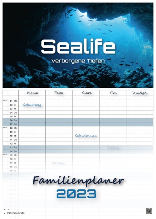 Sealife - verborgene Tiefen - 2023 - Kalender DIN A3 - (Familienplaner) (Calendar)