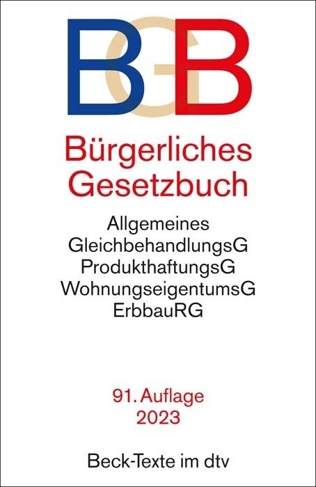 Burgerliches Gesetzbuch BGB (Paperback)