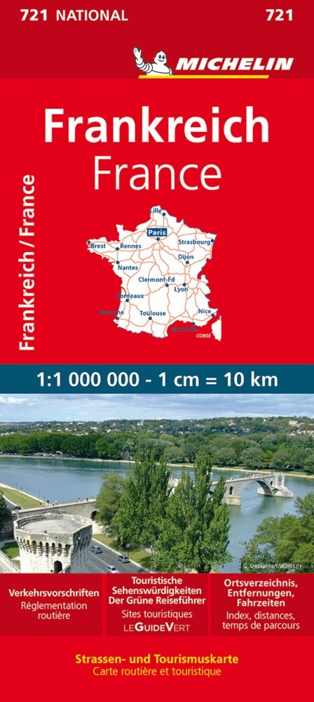 Michelin Frankreich einseitig (Sheet Map)