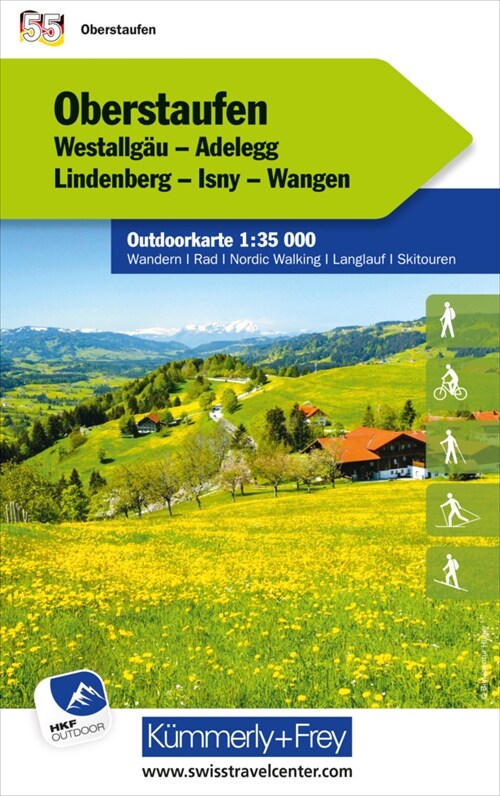 Oberstaufen Nr. 55 Outdoorkarte Deutschland 1:35 000 (Sheet Map)
