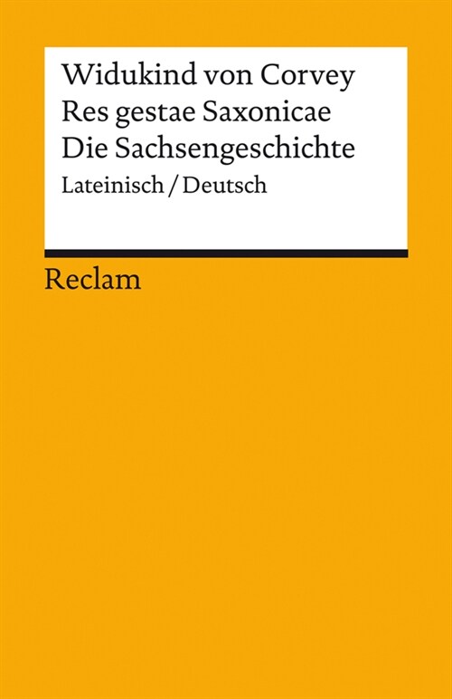 Res gestae Saxonicae / Die Sachsengeschichte (Paperback)