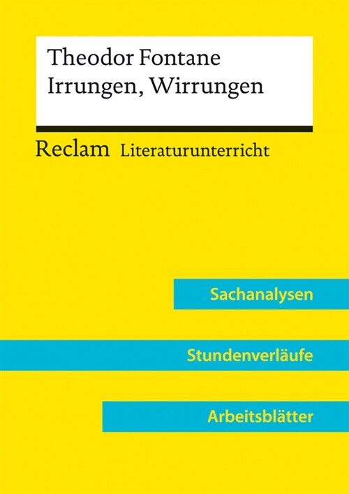 Theodor Fontane: Irrungen, Wirrungen (Lehrerband) (Paperback)