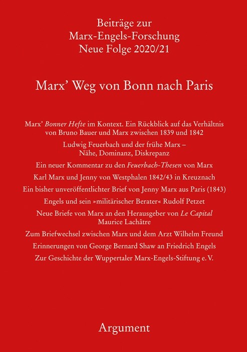 Marx Weg von Bonn nach Paris (Paperback)