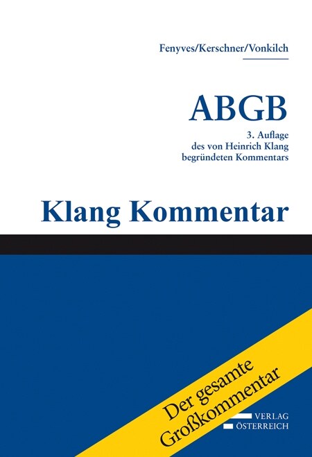 Großkommentar zum ABGB - Klang Kommentar (Hardcover)