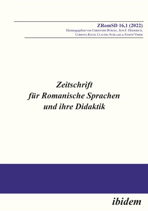 Zeitschrift fur Romanische Sprachen und ihre Didaktik (Paperback)