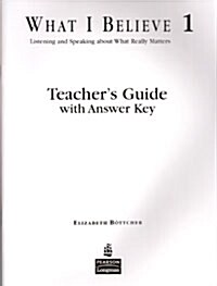 What I Believe 1: Teachers Guide with Answer Key (Hardcover)