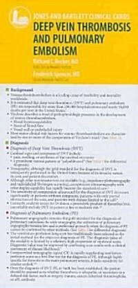 J & B Clinical Card: Deep Vein Thrombosis & Pulmonary Embolism (Hardcover)