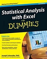 Statistical Analysis With Excel for Dummies (Paperback, 2nd)