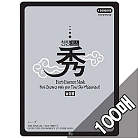 청정미인 수 마스크팩 100매 남성용