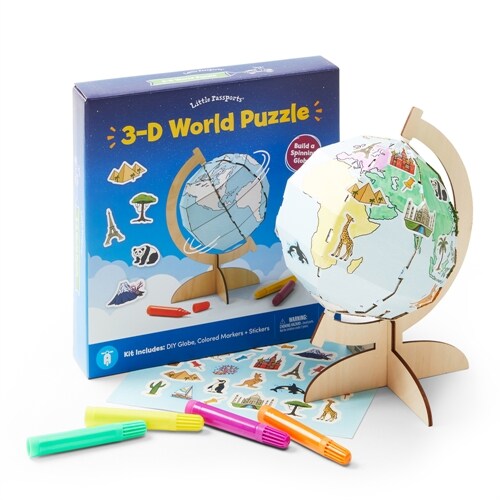 Little Passports: 3-D World Puzzle (Hardcover)