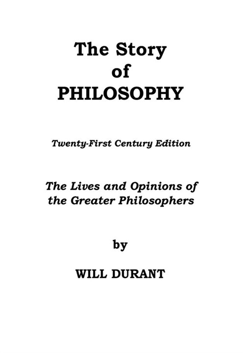 The Story of Philosophy (Hardcover)