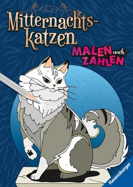 Ravensburger Malen nach Zahlen Mitternachtskatzen - 24 Motive - 24 Farben - Malbuch mit nummerierten Ausmalfeldern fur fortgeschrittene Fans (Paperback)