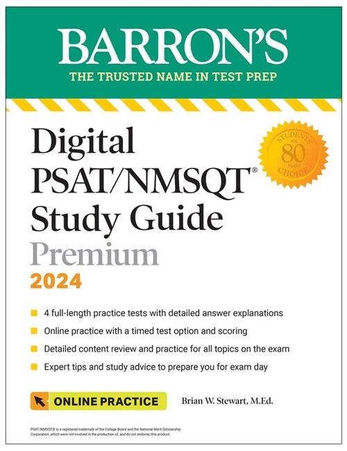 Digital PSAT/NMSQT Study Guide Premium, 2024: 4 Practice Tests + Comprehensive Review + Online Practice (Paperback)