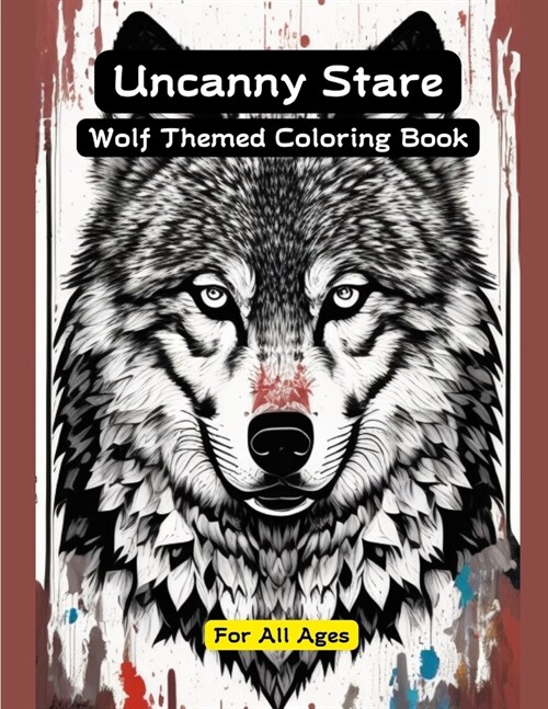 Uncanny Stare: Wolf Themed Coloring Book (Paperback)