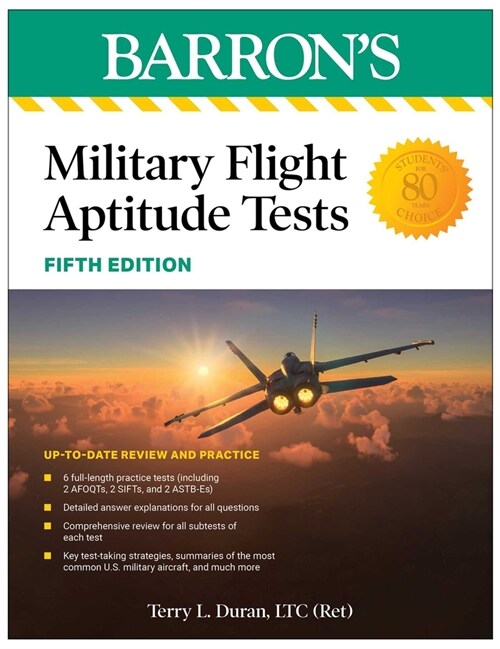Military Flight Aptitude Tests, Fifth Edition: 6 Practice Tests + Comprehensive Review (Paperback, 5)