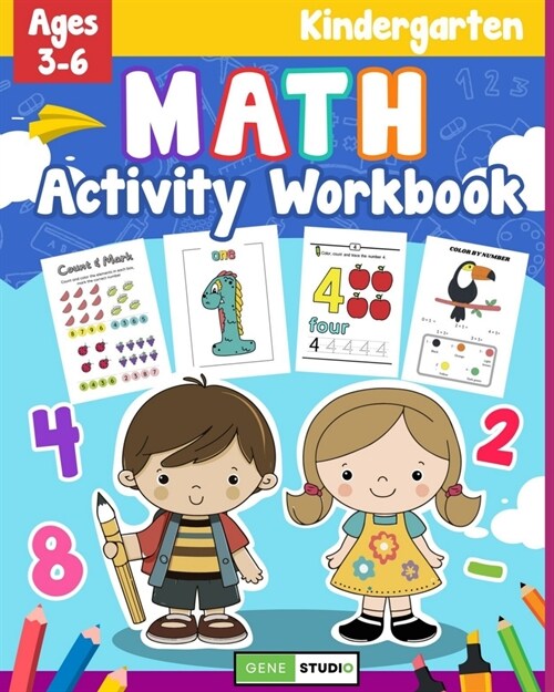 Kindergarten Math Activity Workbook: Basic Mathematics Learning Book for Preschool and 1st Grade Children (Paperback)