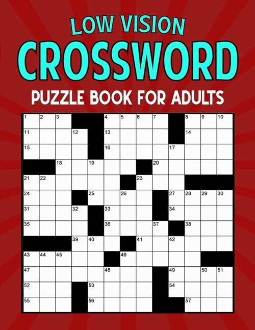 Crossword Puzzle Book For Low Vision: Puzzles for Adults And Senior Citizens (Paperback)