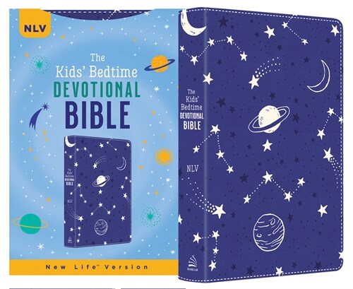 The Kids Bedtime Devotional Bible: Nlv [Cobalt Cosmos] (Imitation Leather)