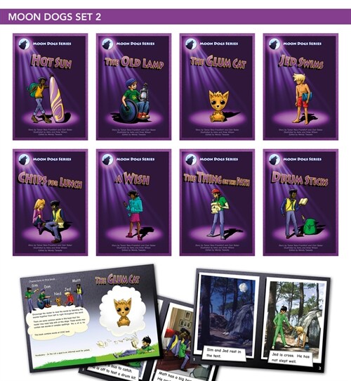 Phonic Books Moon Dogs Set 2: Decodable Books for Older Readers (CVC Level, Consonant Blends and Consonant Teams) (Paperback)