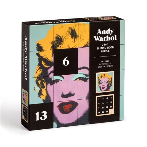 Andy Warhol Marilyn 2-in-1 Sliding Wood Puzzle (Jigsaw)