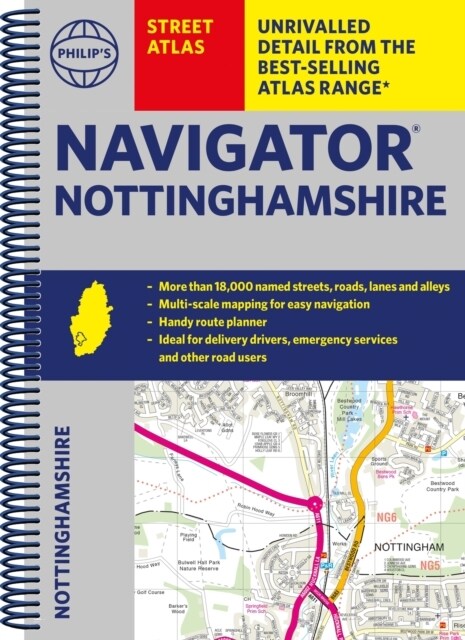 Philips Navigator Street Atlas Nottinghamshire (Spiral Bound)