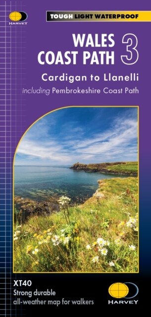 Wales Coast Path 3 : Cardigan to Llanelli including Pembrokeshire Coast Path (Sheet Map, folded)